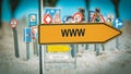 Street Sign to WWW Royalty Free Stock Photo
