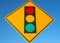 Street Sign - Traffic Light Ahead