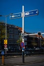 Street Sign, typical Street roadsign At Amsterdam The Netherlands 2022