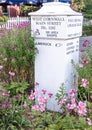 Street sign,village distances