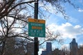 Street sign warning about new Broadway closed,