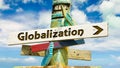 Street sign to globalization