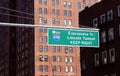 Street sign for West 495 Expressway to Lincoln Tunnel Royalty Free Stock Photo