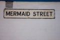 Street sign, Mermaid Street in Rye, East Sussex, UK Royalty Free Stock Photo