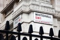 Street sign for Whitehall, SW1, London