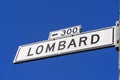 Lombard Street Sign Royalty Free Stock Photo