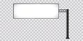 A Street signage mock-up design with one collumn, mock-up signboard on transparet BG. Empty 3d advertising banners mockups vector Royalty Free Stock Photo