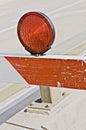 Street signs and barricades