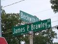 Street Signs Beckwith and Brawley Royalty Free Stock Photo