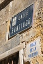 Street signs in the center of Haro, La Rioja, Spain