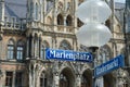 Street signs for Marienplatz and Rindermarkt in downtown Munich Germany