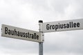 Street signs near Bauhaus