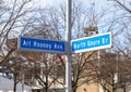 Street Signs For North Shore Drive And Art Rooney Avenue Outside Of Heinz Field
