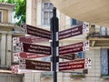 Street Signs, Plovdiv Old Town, Bulgaria Royalty Free Stock Photo