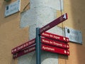 Street Signs and Sign Post, Figueres, Spain