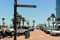 Street signs signpost in Mouille Point, Cape Town Stadium