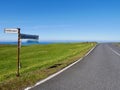 Street signs on Westman Island, Heimaey, Iceland.