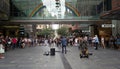 A Street singer played music at Centre Point, CBD in Sydney in f