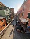 Street in small italian city, cinque terre