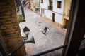 Street Soccer: Childhood Joy Through the Window