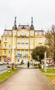 Street in spa town Marianske Lazne Marienbad Czech Republic.W Royalty Free Stock Photo