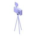 Street speed radar icon isometric vector. Camera traffic Royalty Free Stock Photo