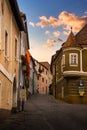 Street in Spitz an der Donau, Wachau valley. Austria