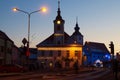 Slovenska Bistrica, Slovenia With Holiday Decoration By Night Royalty Free Stock Photo