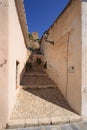 Street and Stairs Sidewalk in Biar town Alicante Spain