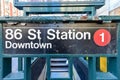 86 Street Station Subway - NYC