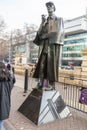 Street statue of Sherlock Holmes.