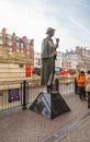 Street statue of Sherlock Holmes.