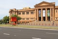 street and stone hall (state library of nsw) in sydney (australia)