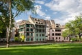 Street in Strasbourg with beautiful half-timbered houses