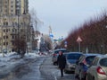 One of the sections of the embankment of the street in the city of Tambov.