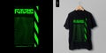 Rize Loading t-shirt design, Futurist tee shirt, Green Black apparel print street style