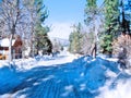 A Snowy Lane On A Winters Day Royalty Free Stock Photo