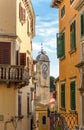 Street surrounded by stony buildings in Labin Royalty Free Stock Photo