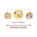 Street surveillance concept icon