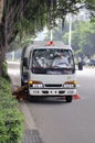 Street sweeper car Royalty Free Stock Photo