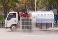 Street sweeper car Royalty Free Stock Photo