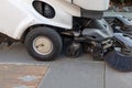 Street sweeper machine cleaning the streets Royalty Free Stock Photo