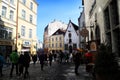 Street in Tallin city and houses on it