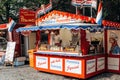 Street tent selling french fries. Muenster, Germany.