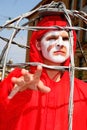 Street theatre. open street costumed performance of young actors.