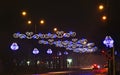 Street in Torun town. Poland