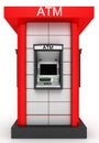 Street totem with automated teller machine