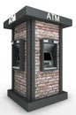 Street totem with automated teller machine