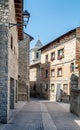 Street with tower bell