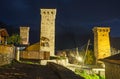 The street with towers